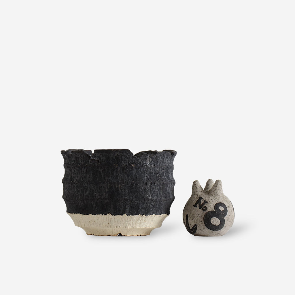 菊地元野 / AVOCADO BORDER ツートン 06 / XL / 約φ16.5cm / 植木鉢
