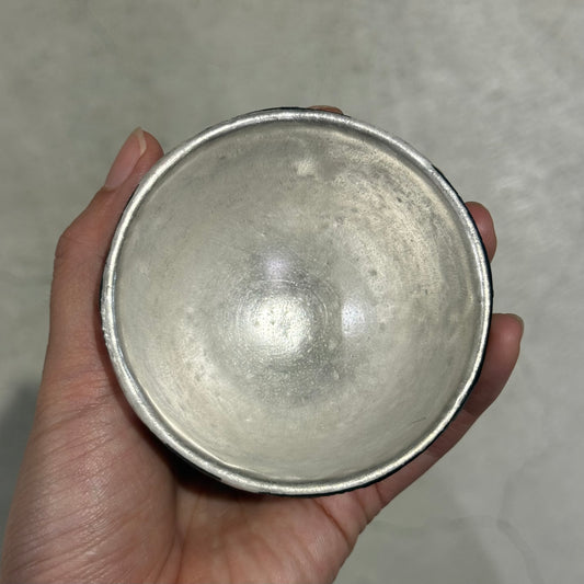 沖 誠  / 銀彩spiralぐい呑 /  om_02 / 酒器 / お正月に /お祝い