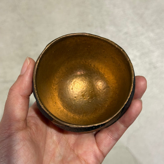 沖 誠  / bronzeラスター彩ぐい呑 /  om_07 / 酒器 / お正月に /お祝い