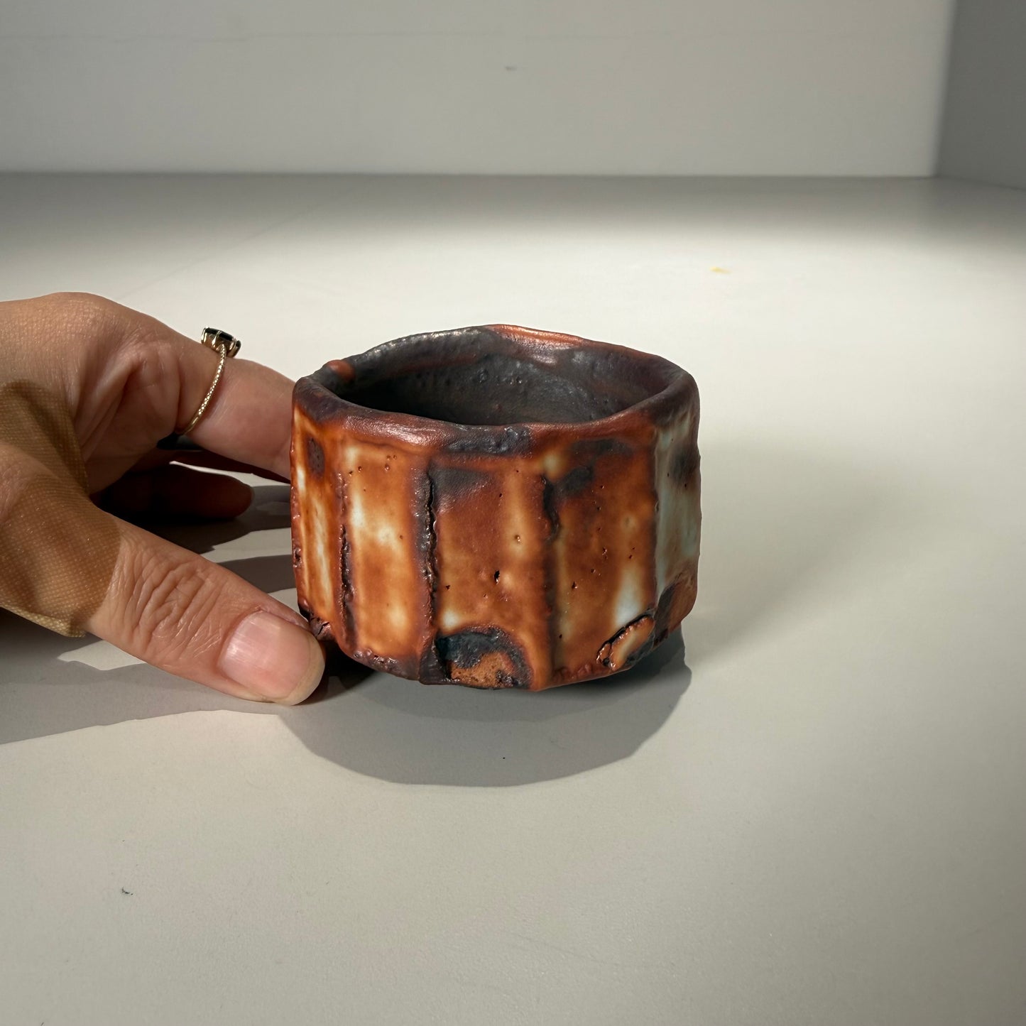 菊地元野 / 薪窯 志野 ぐい呑み / kg_01