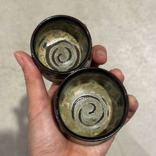 仲田 唯希人 / 笠間長石釉片口ぐい呑みセット / ny_03/ 酒器 / お正月に /お祝い