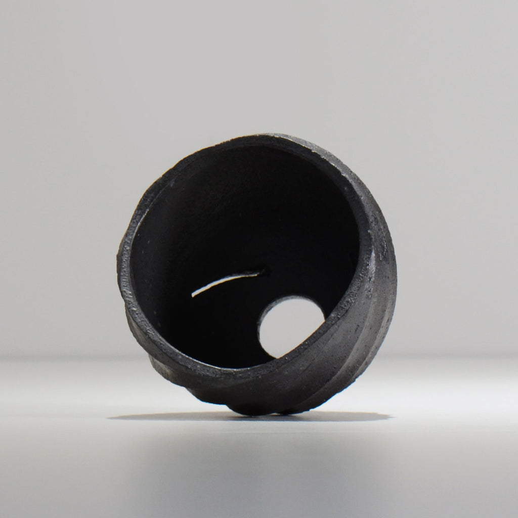 沖誠 / SPIIRAL_BLACK_01 / 約φ10.8～11.2cm  / 植木鉢
