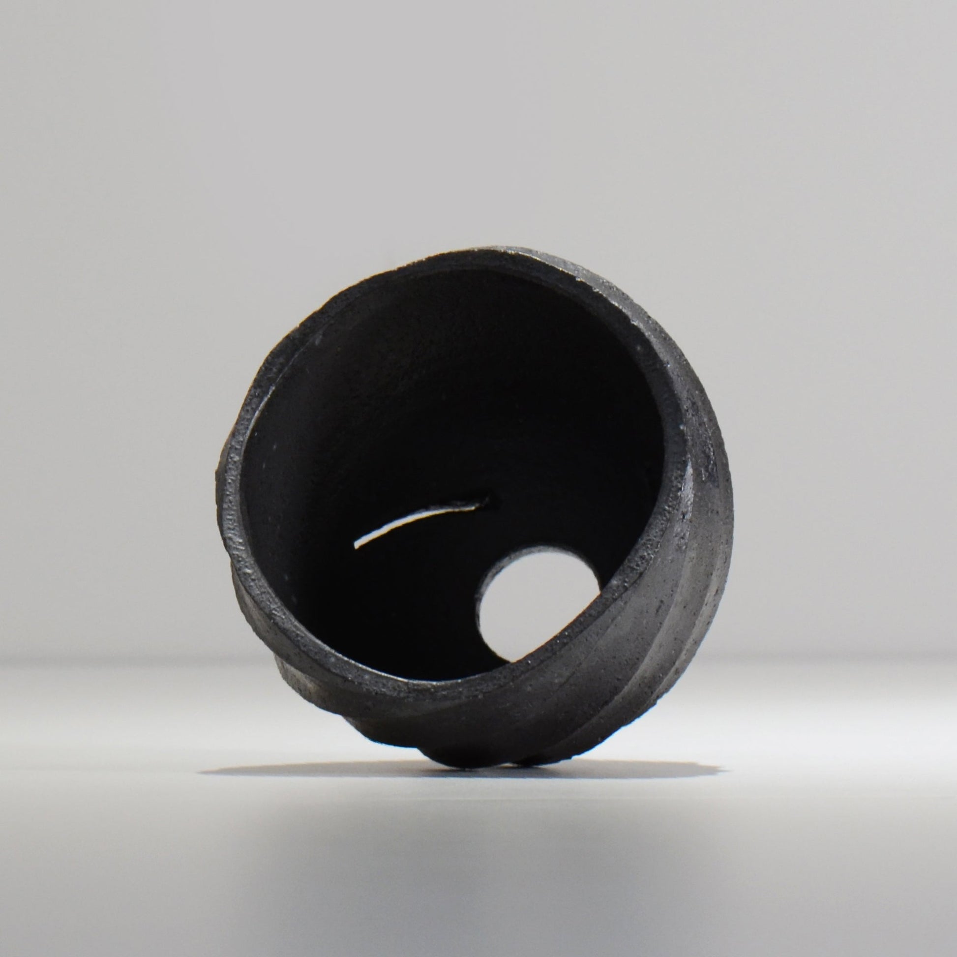 沖誠 / SPIIRAL_BLACK_01 / 約φ10.8～11.2cm  / 植木鉢