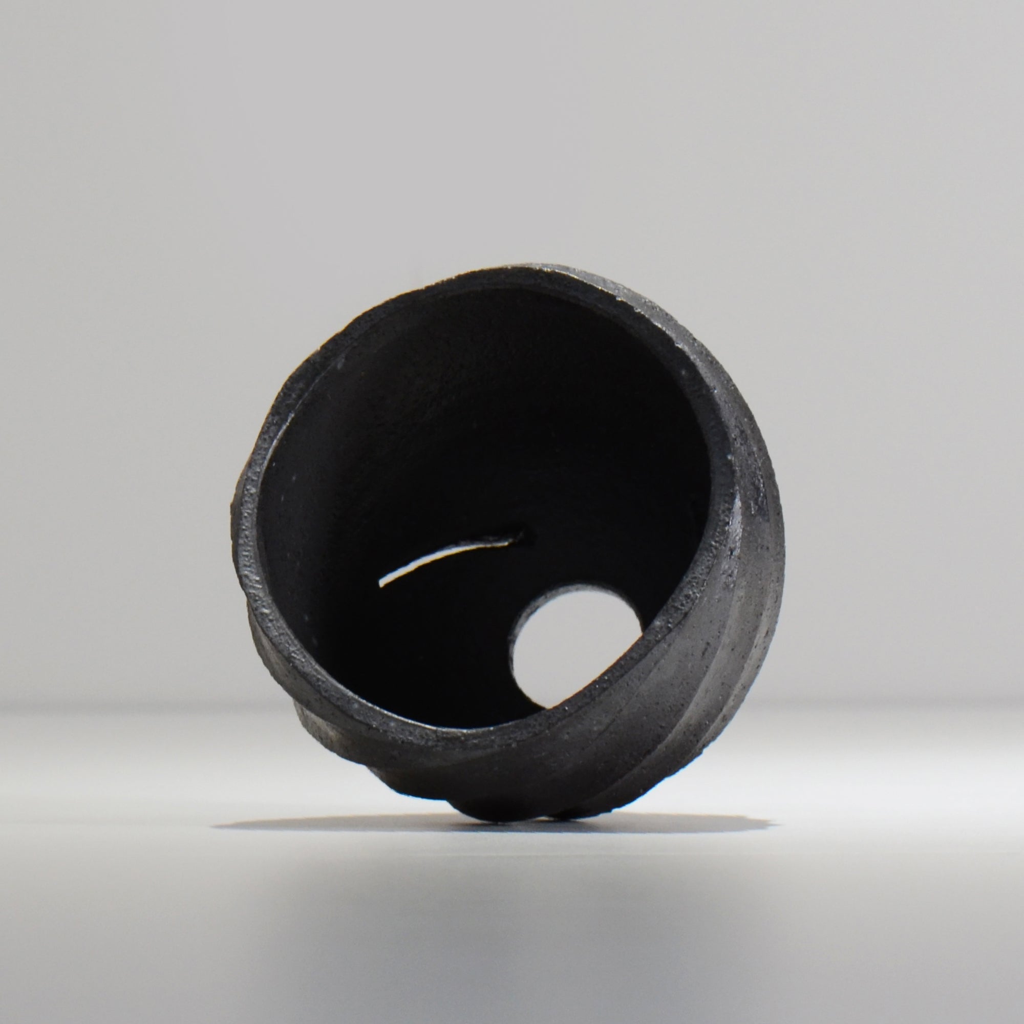 沖誠 / SPIIRAL_BLACK_01 / 約φ10.8～11.2cm  / 植木鉢