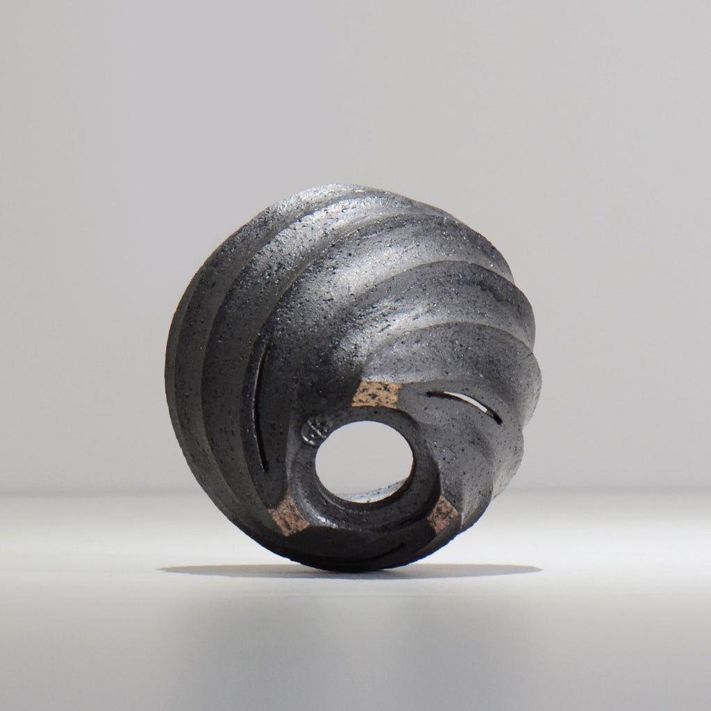 沖誠 / SPIIRAL_BLACK_01 / 約φ10.8～11.2cm  / 植木鉢