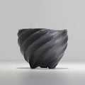 沖誠 / SPIIRAL_BLACK_02 / 約φ14.2～14.8cm  / 植木鉢