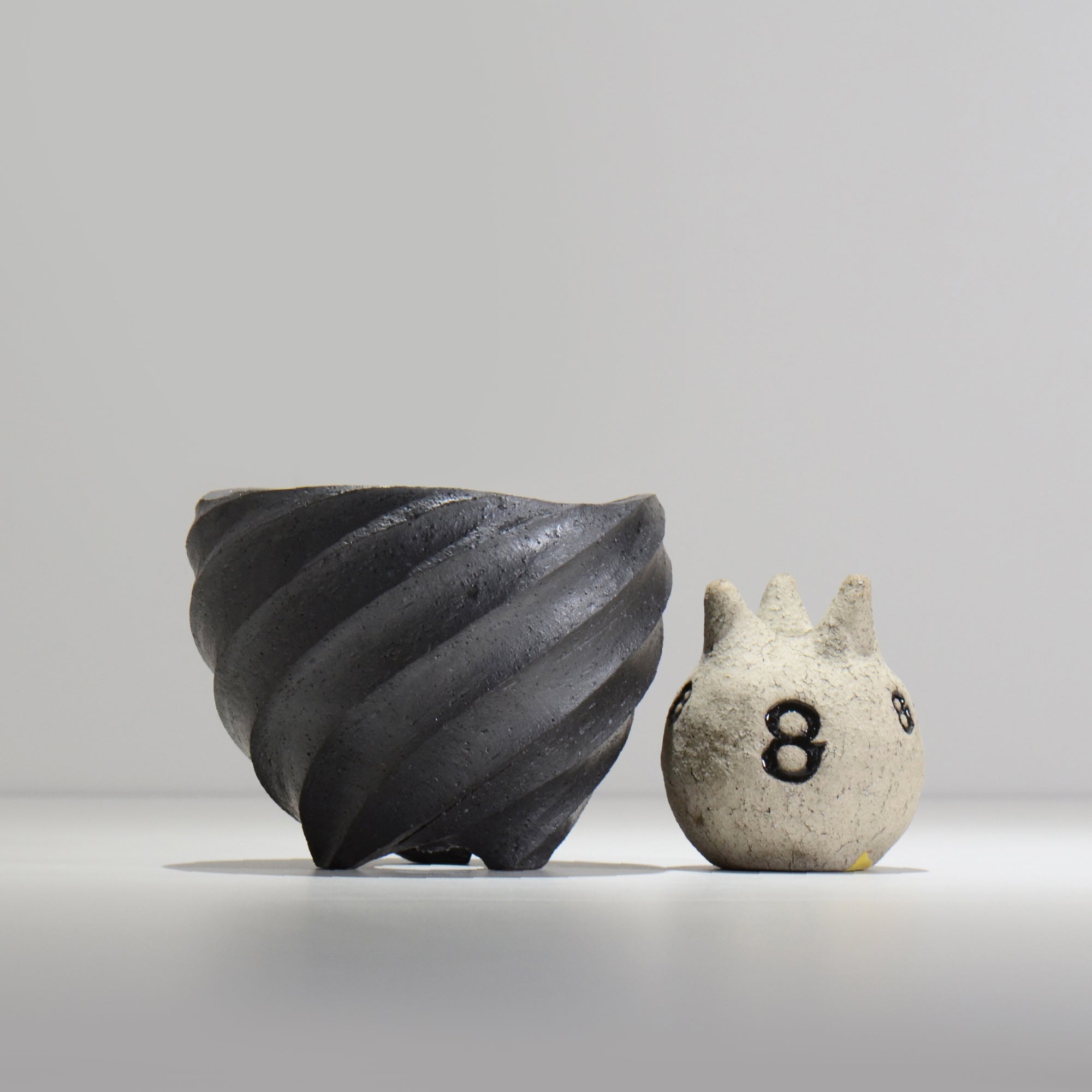 沖誠 / SPIIRAL_BLACK_02 / 約φ14.2～14.8cm  / 植木鉢