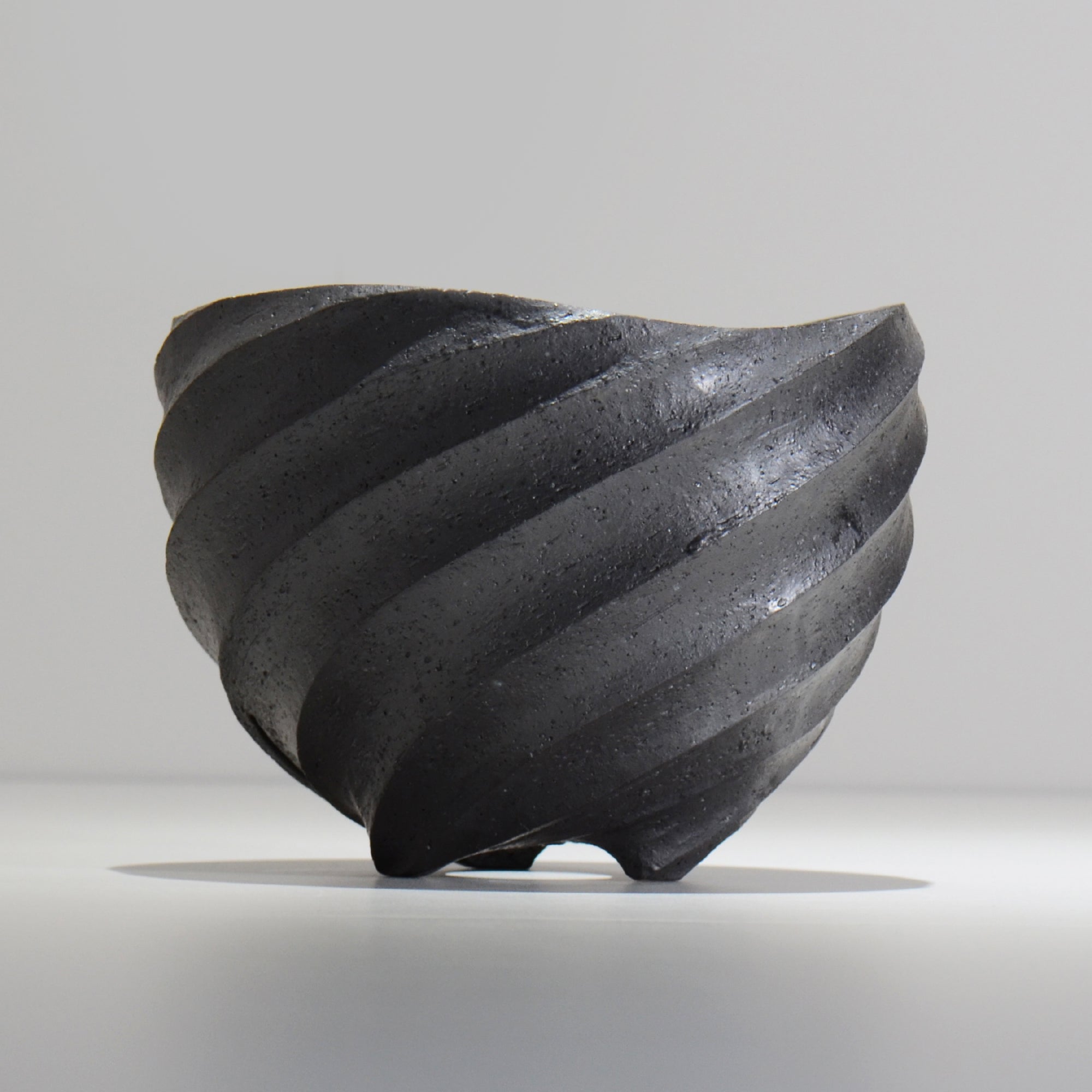 沖誠 / SPIIRAL_BLACK_03/ 約φ17.6～18cm  / 植木鉢