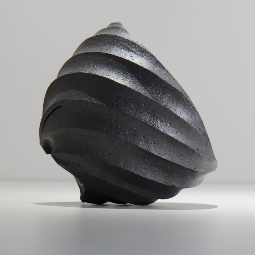 沖誠 / SPIIRAL_BLACK_03/ 約φ17.6～18cm  / 植木鉢