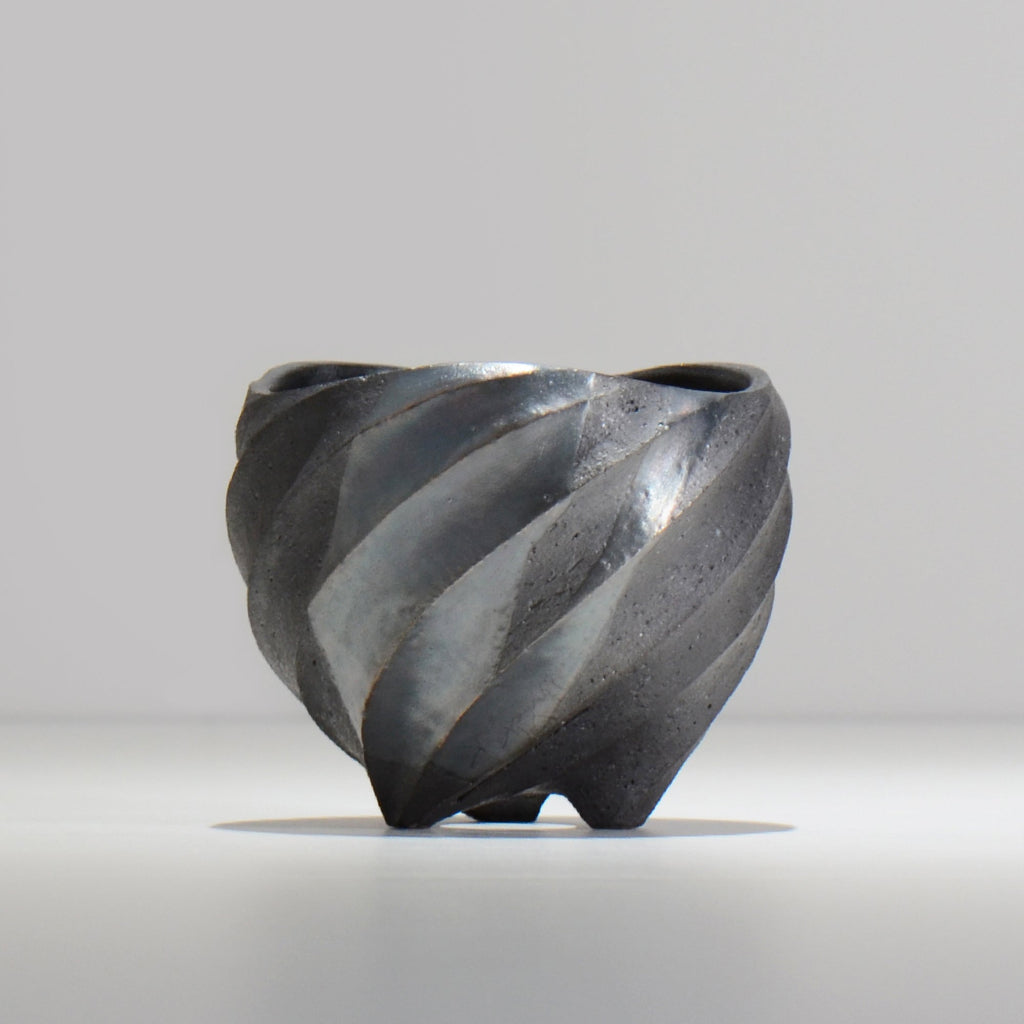 沖誠 / SPIIRAL_SILVER_04 / 約φ11cm  / 植木鉢