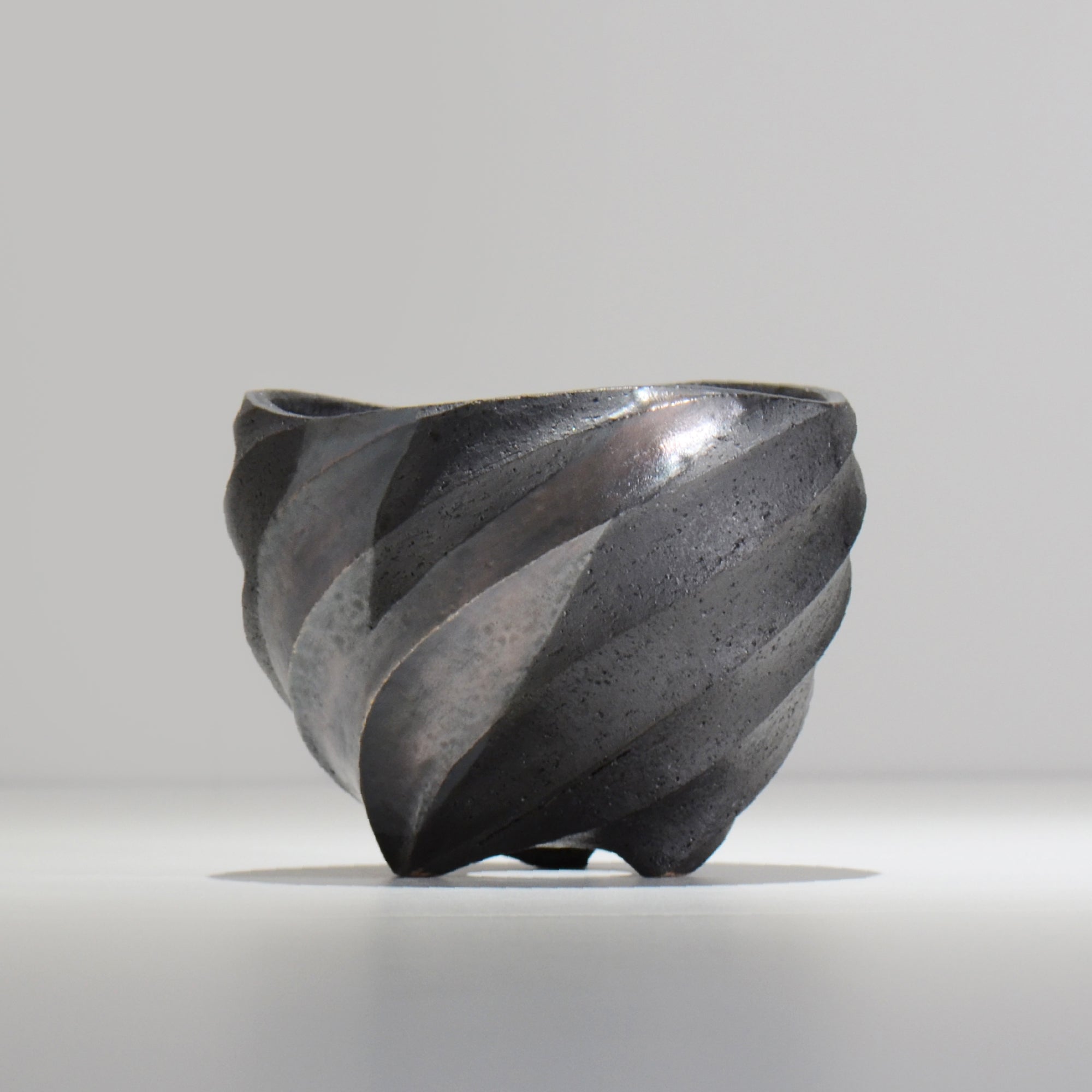 沖誠 / SPIIRAL_SILVER_09 / 約φ14.4cm  / 植木鉢