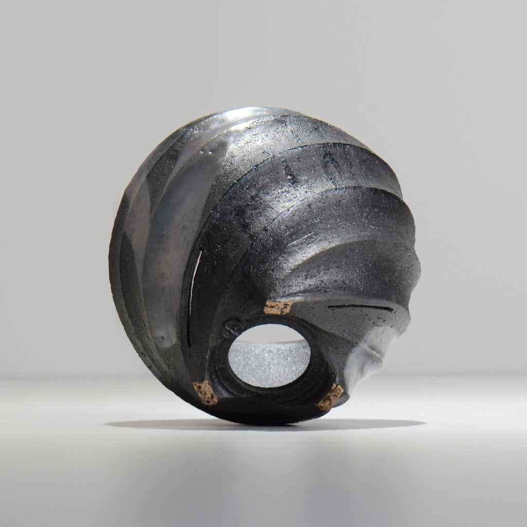 沖誠 / SPIIRAL_SILVER_09 / 約φ14.4cm  / 植木鉢