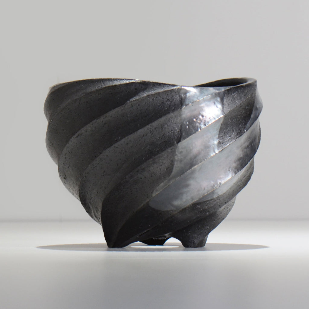 沖誠 / SPIIRAL_SILVER_17 / 約φ17.6cm  / 植木鉢