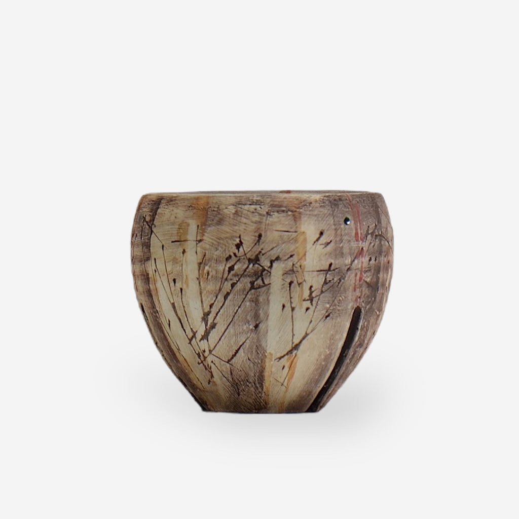 沼野秀章 / 刻む音 02  /   約 φ 9.6 cm  /  植木鉢