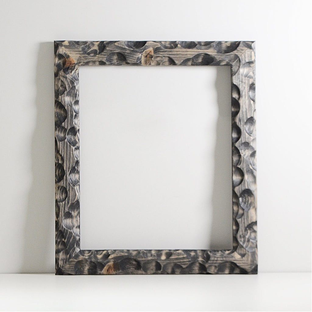 第3ワームホール：com / あぶく杢黒 /  abuku_b_01 / W30.7cm × H35.5cm / ビカクシダの額