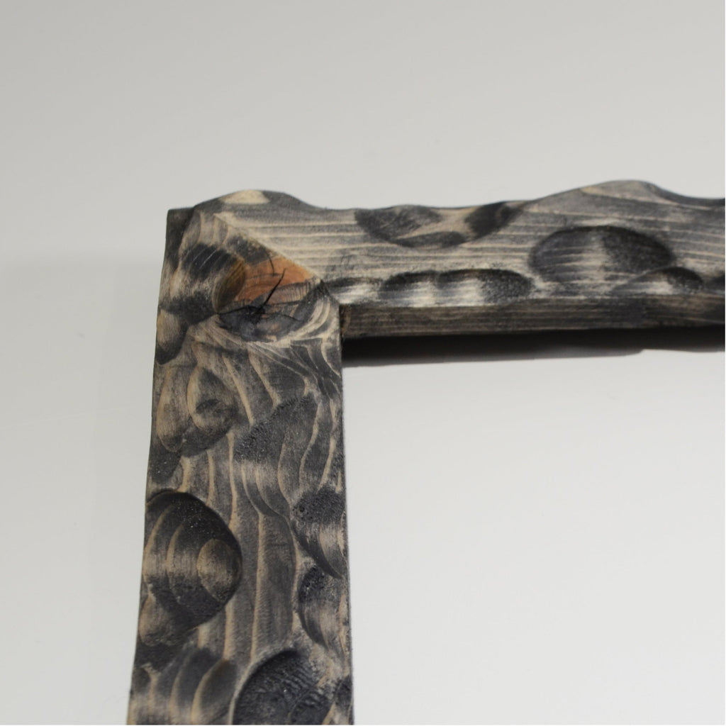 第3ワームホール：com / あぶく杢黒 /  abuku_b_01 / W30.7cm × H35.5cm / ビカクシダの額