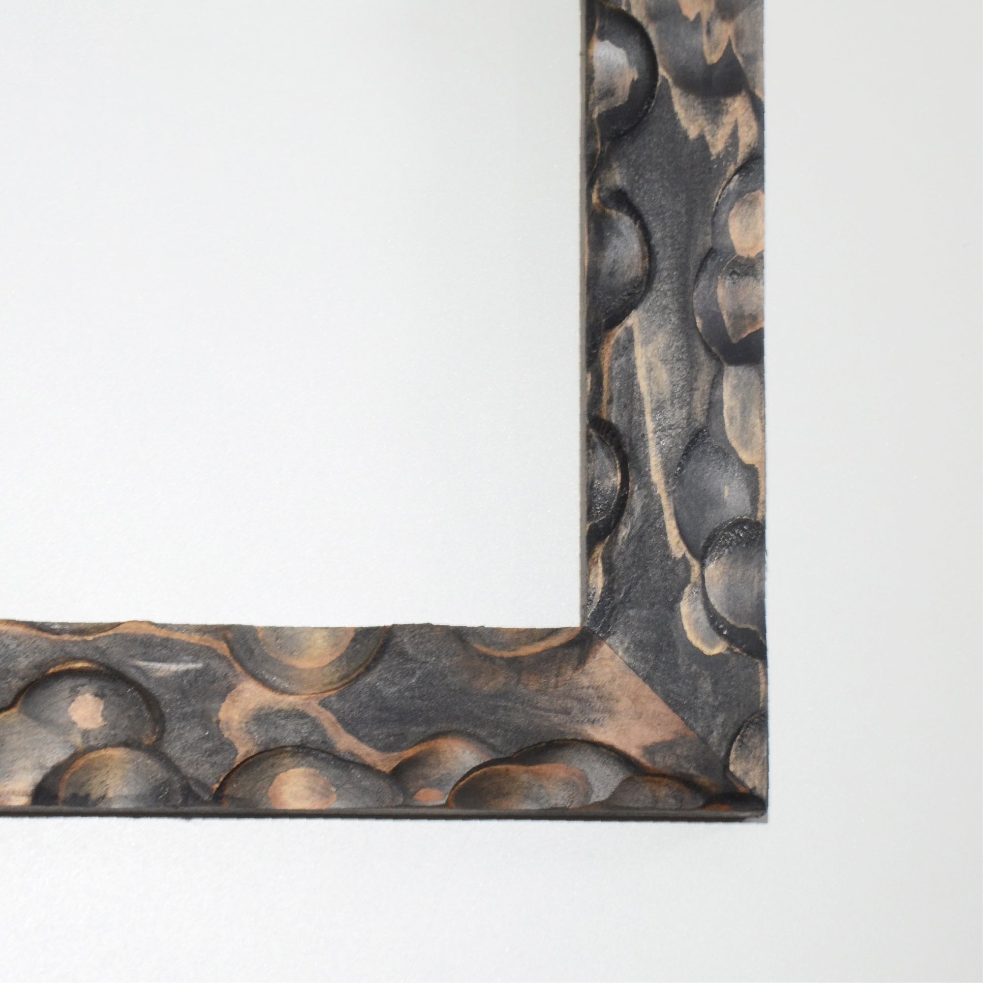 第3ワームホール：com / あぶく杢黒 /  abuku_b_02 / W30.7cm × H35.7cm / ビカクシダの額