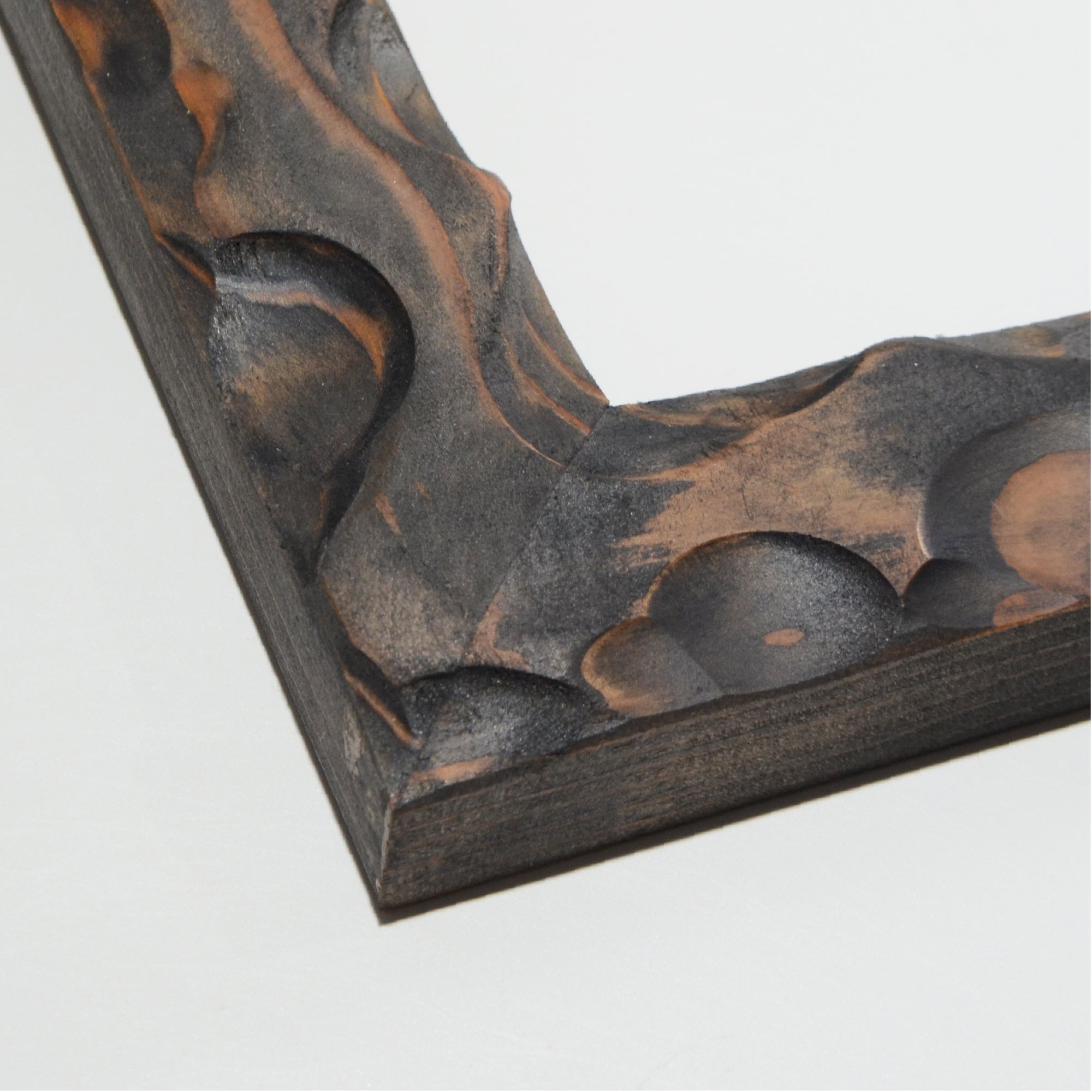 第3ワームホール：com / あぶく杢黒 /  abuku_b_02 / W30.7cm × H35.7cm / ビカクシダの額