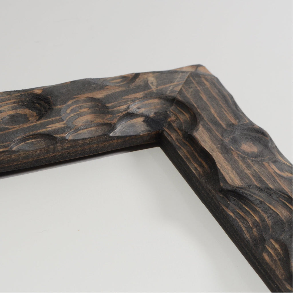 第3ワームホール：com / あぶく杢黒 /  abuku_b_04 / W33.5cm × H45.5cm / ビカクシダの額