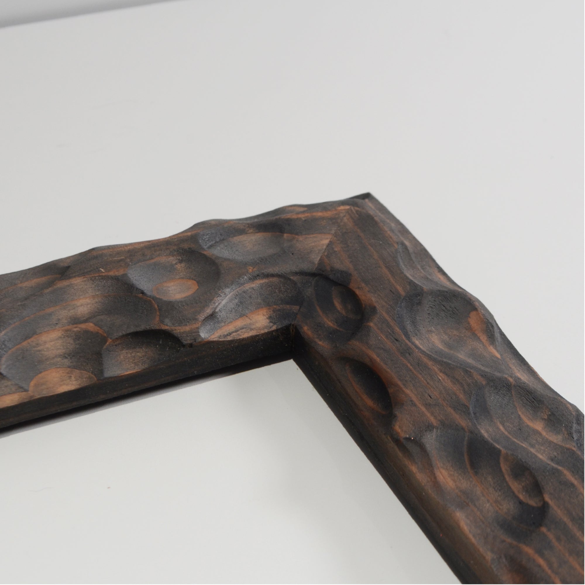 第3ワームホール：com / あぶく杢黒 /  abuku_b_06 / W34cm × H45.4cm / ビカクシダの額