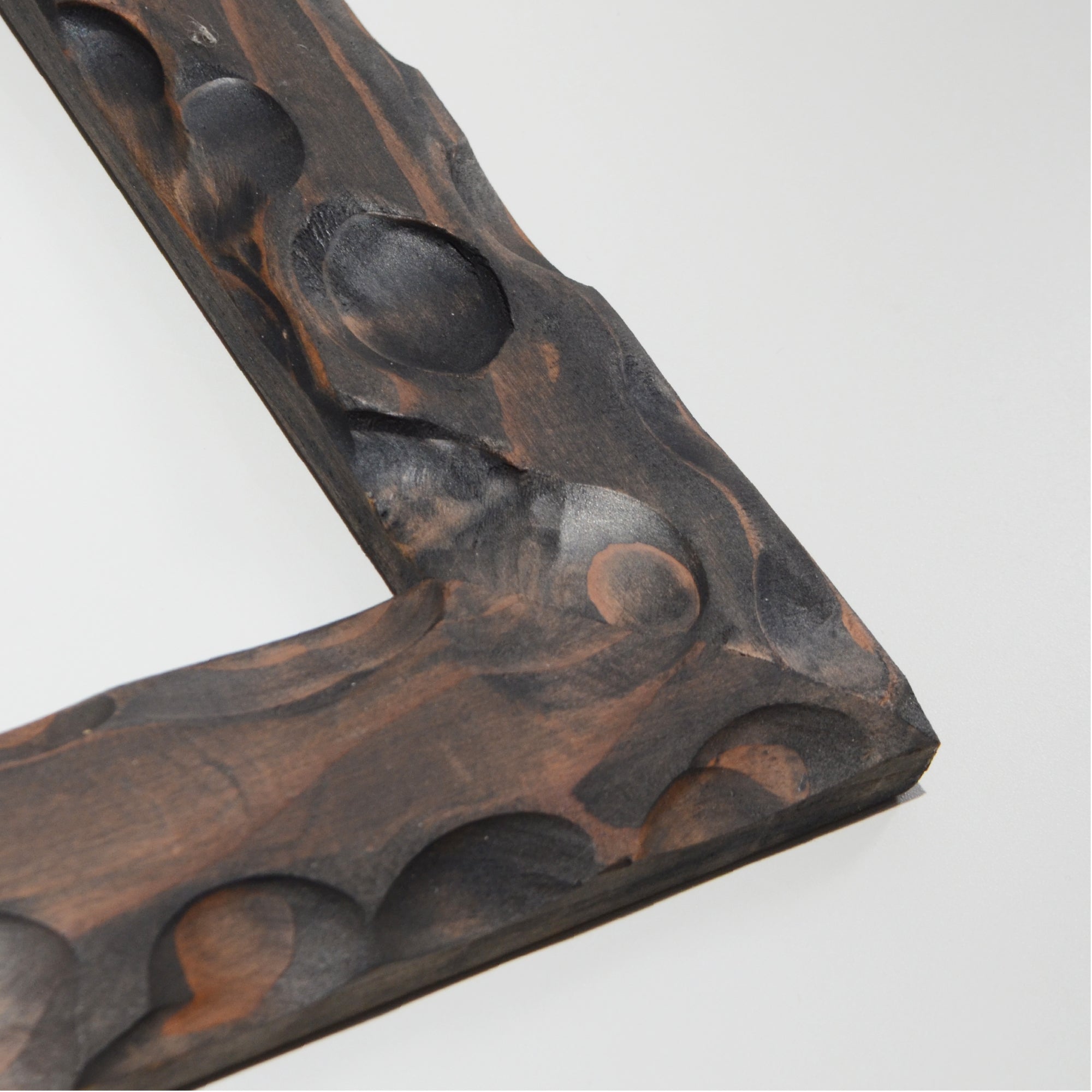 第3ワームホール：com / あぶく杢黒 /  abuku_b_06 / W34cm × H45.4cm / ビカクシダの額