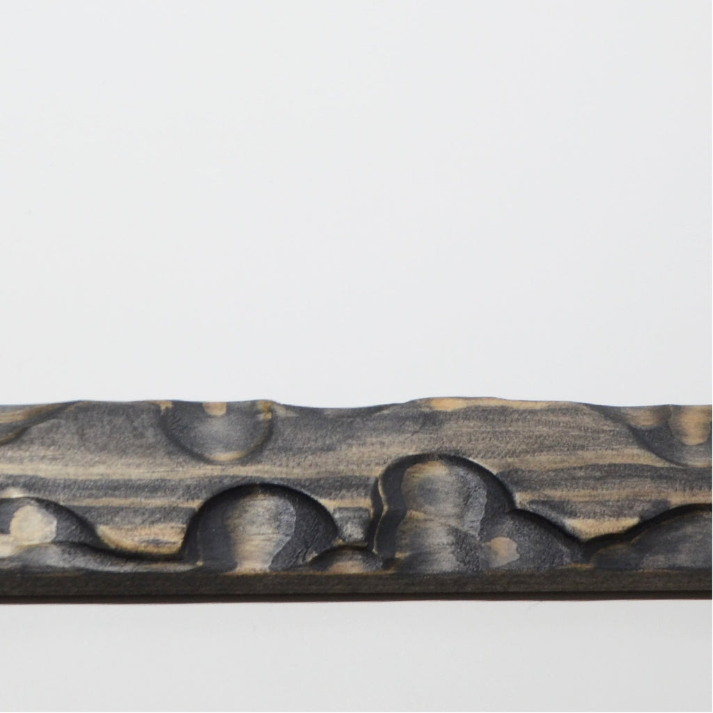 第3ワームホール：com / あぶく杢黒 /  abuku_b_08 / W44.6cm × H59cm / ビカクシダの額