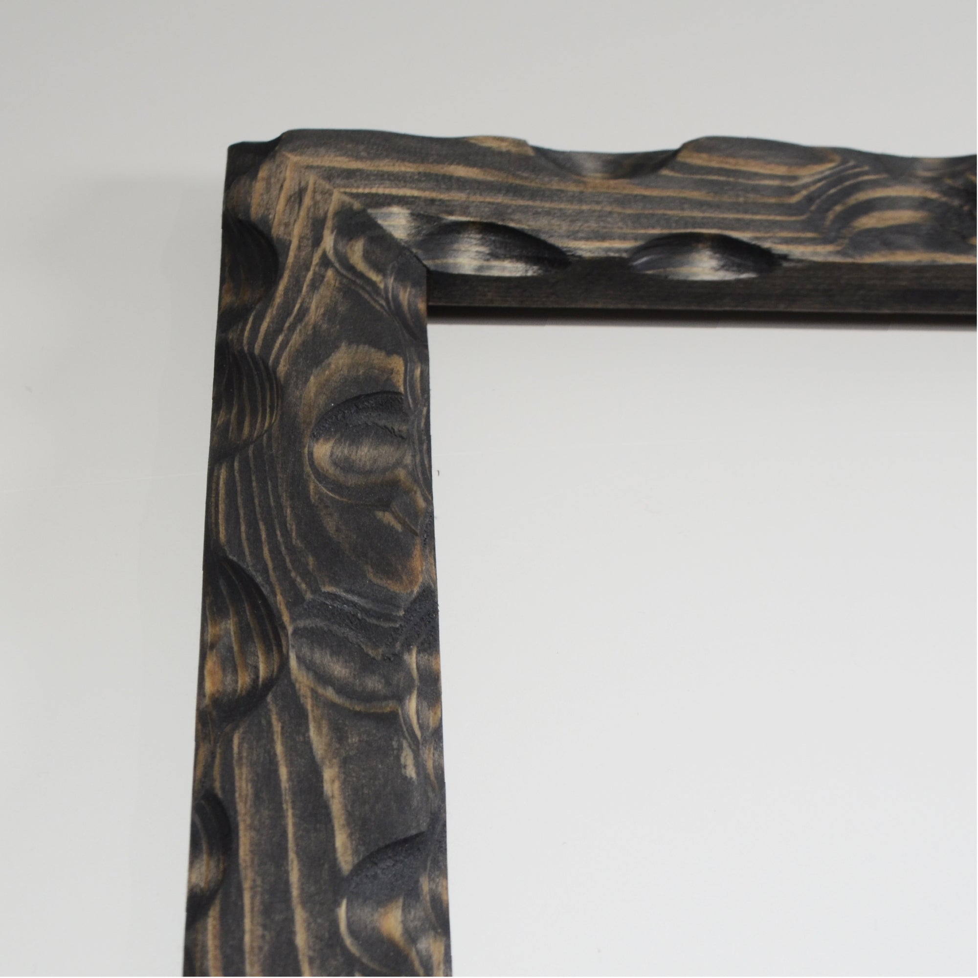 第3ワームホール：com / あぶく杢黒 /  abuku_b_08 / W44.6cm × H59cm / ビカクシダの額