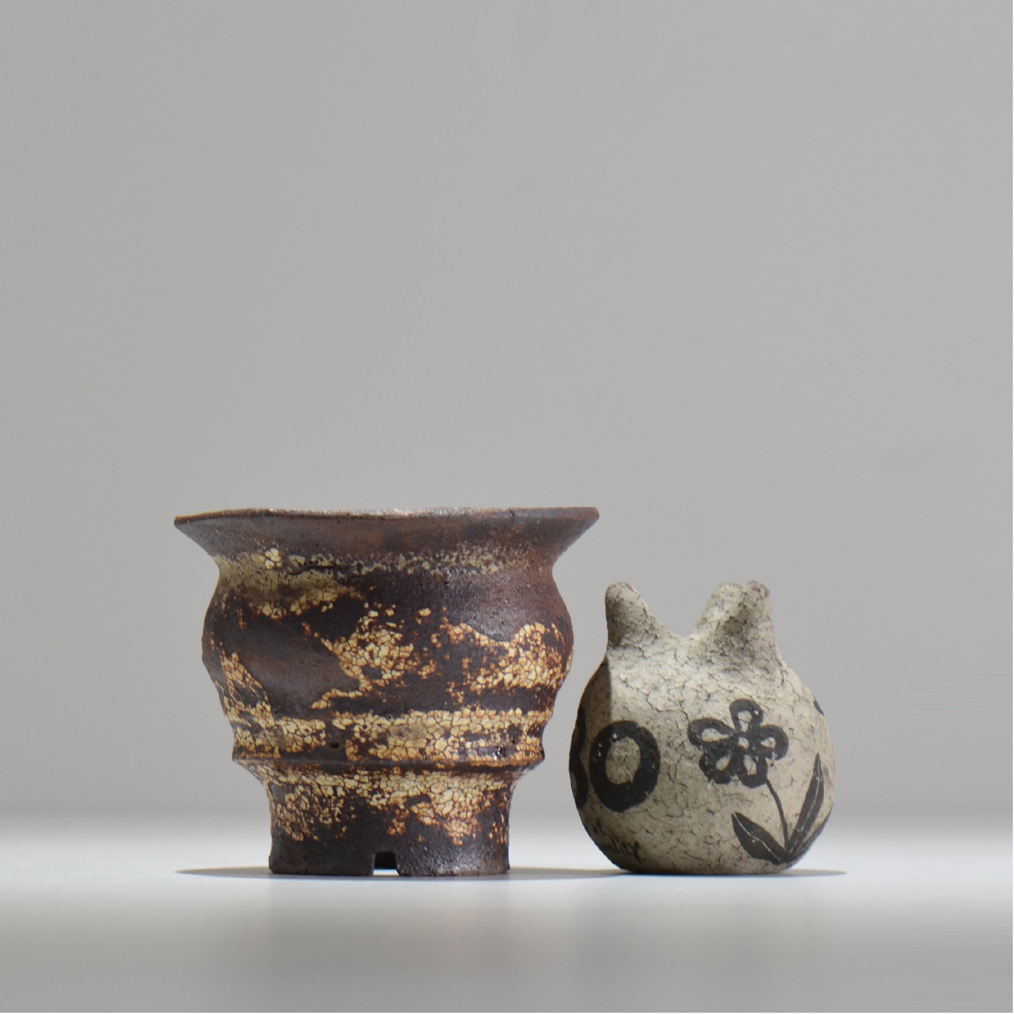 山下太 / ASOBO 罅（ひび）/ 08 / 約 φ11,5cm / 植木鉢