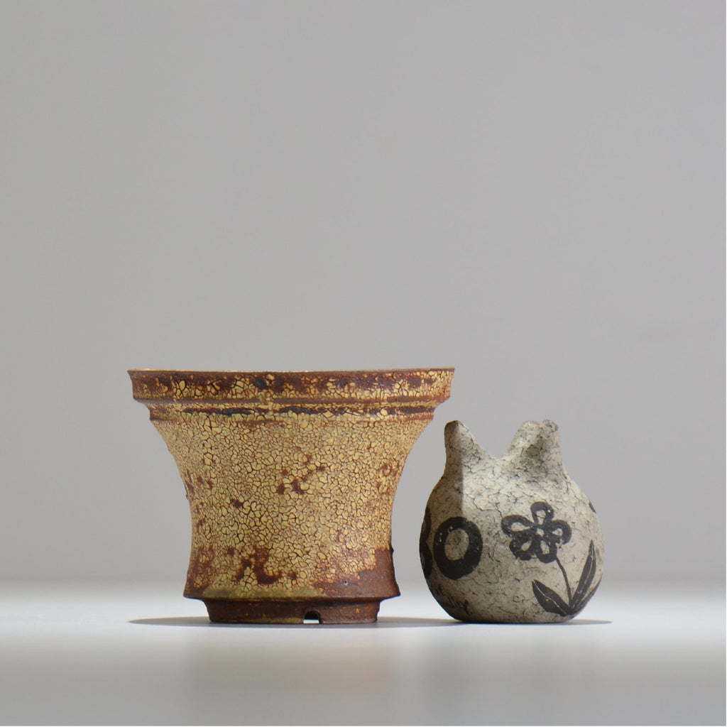 山下太 / ASOBO 罅（ひび）/ 13 / 約 φ13.3cm / 植木鉢