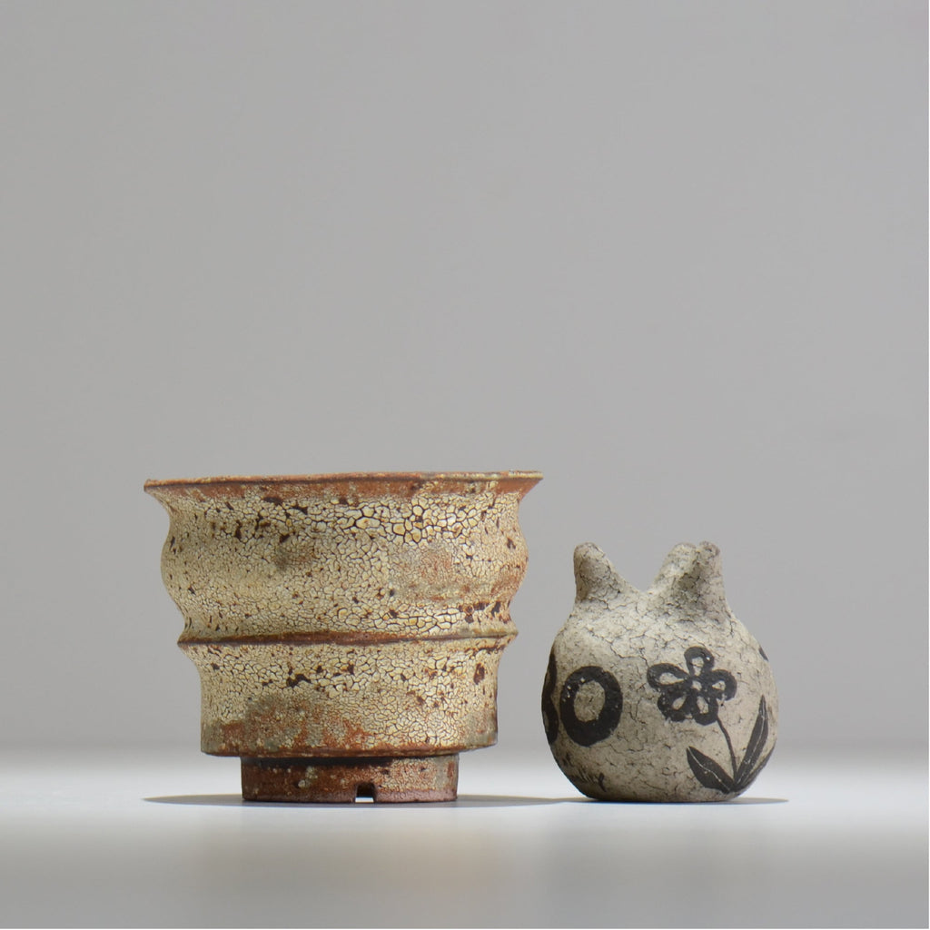 山下太 / ASOBO 罅（ひび）/ 15 / 約 φ12.4cm / 植木鉢