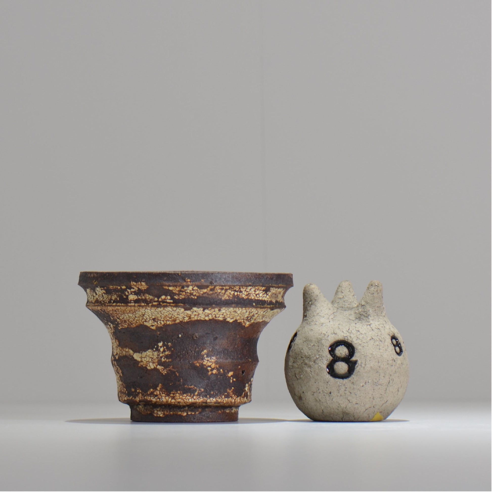 山下太 / ASOBO 罅（ひび）/ 25 / 約 φ12.7cm / 植木鉢