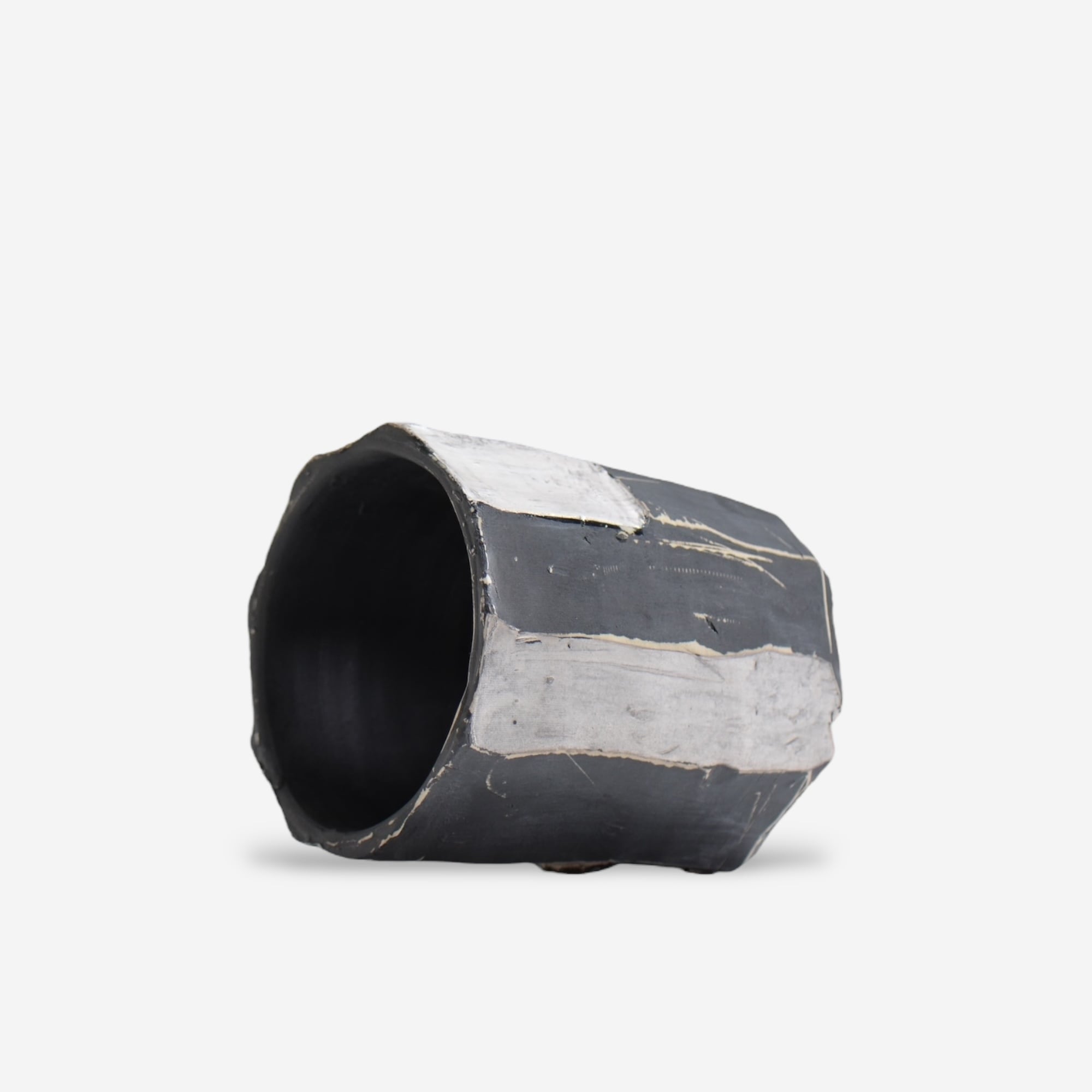 東絵里 kurogane02_07 / 銀彩 / L/ 約φ約11.5cm / 植木鉢