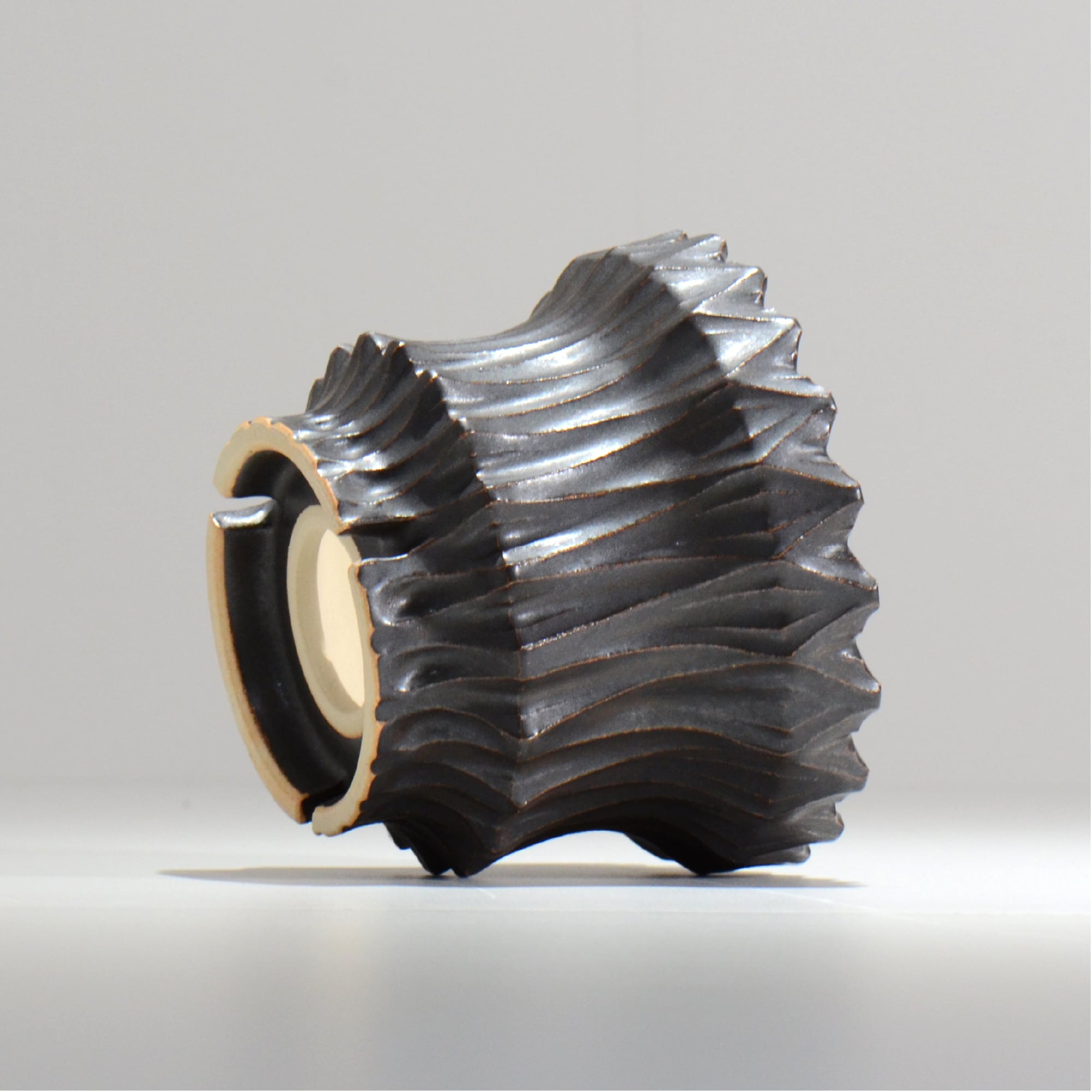 中野 明彦 / KIRIKO‗n03 / 約 φ12.5cm / M / ブラック / 植木鉢