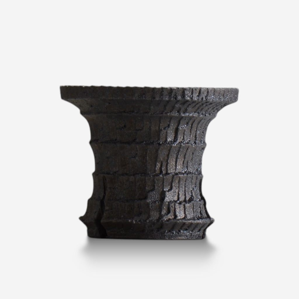 沼野秀章 / black_wrap 15/  約 φ13.1cm  /  植木鉢