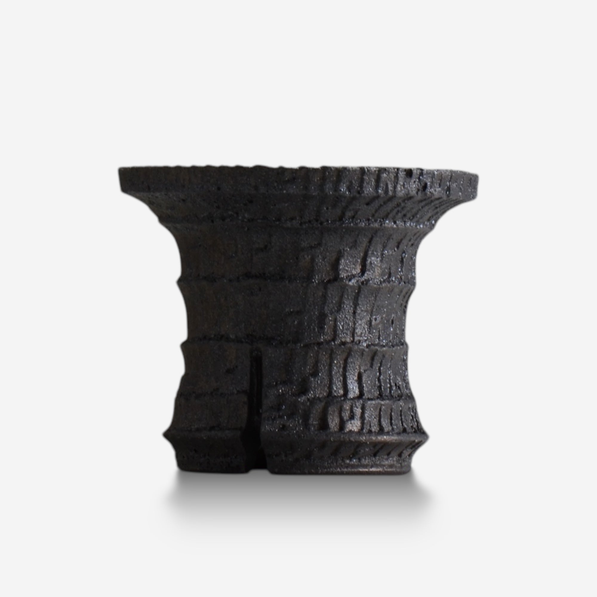 沼野秀章 / black_wrap 15/  約 φ13.1cm  /  植木鉢
