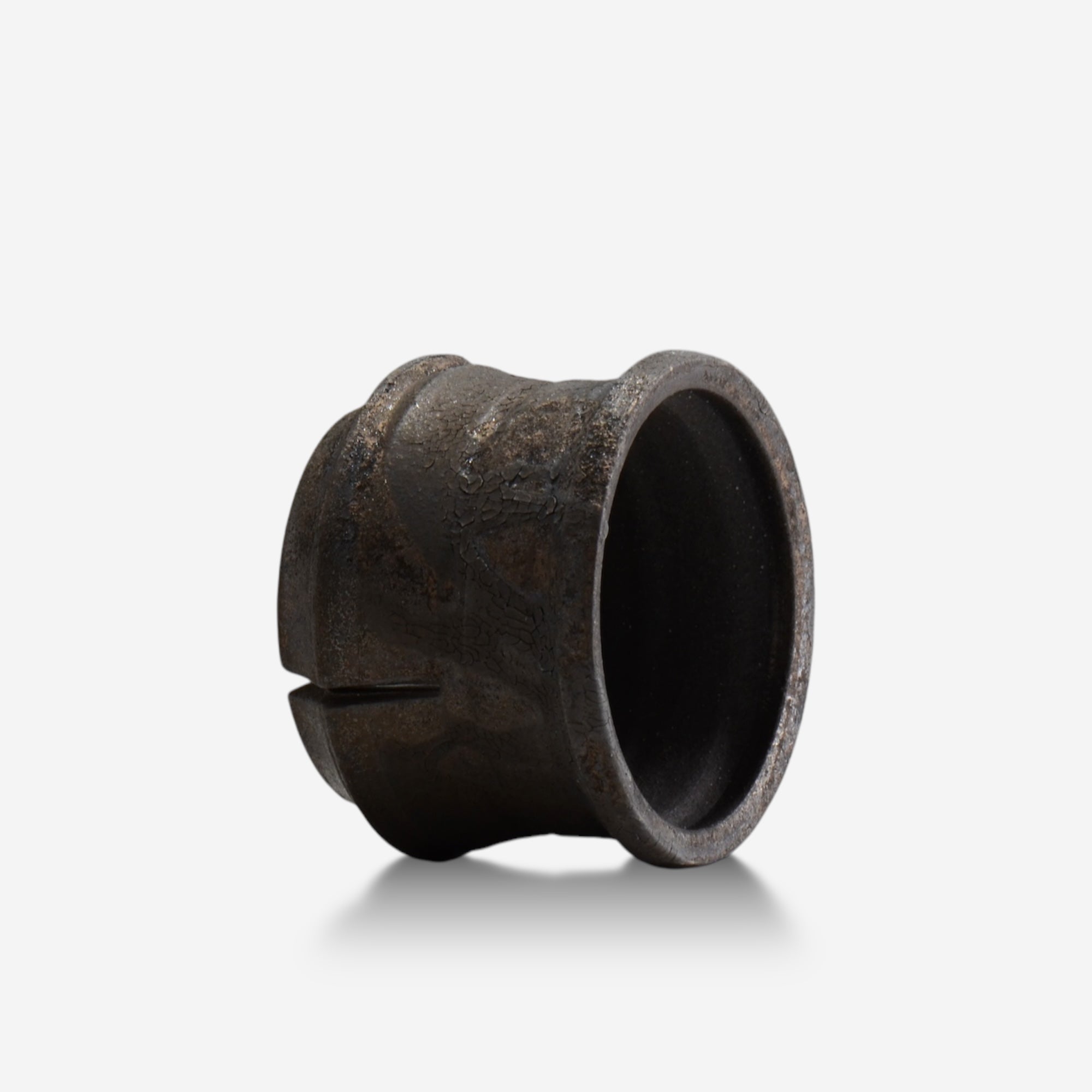 沼野秀章 / black_wrap 18/  約 φ14.4cm  /  植木鉢