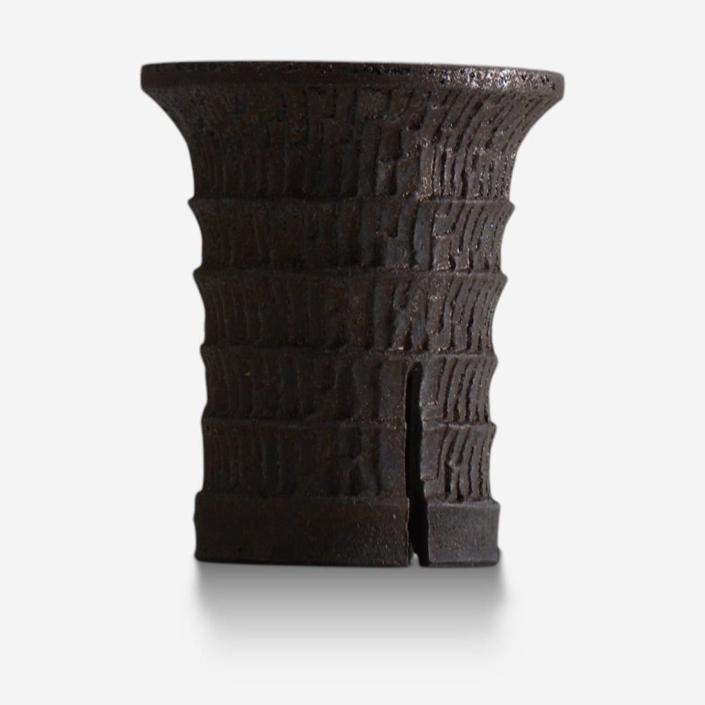 沼野秀章 / black_wrap 19/  約 φ13.8cm  /  植木鉢