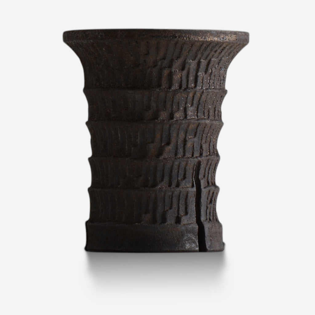 沼野秀章 / black_wrap 19/  約 φ13.8cm  /  植木鉢