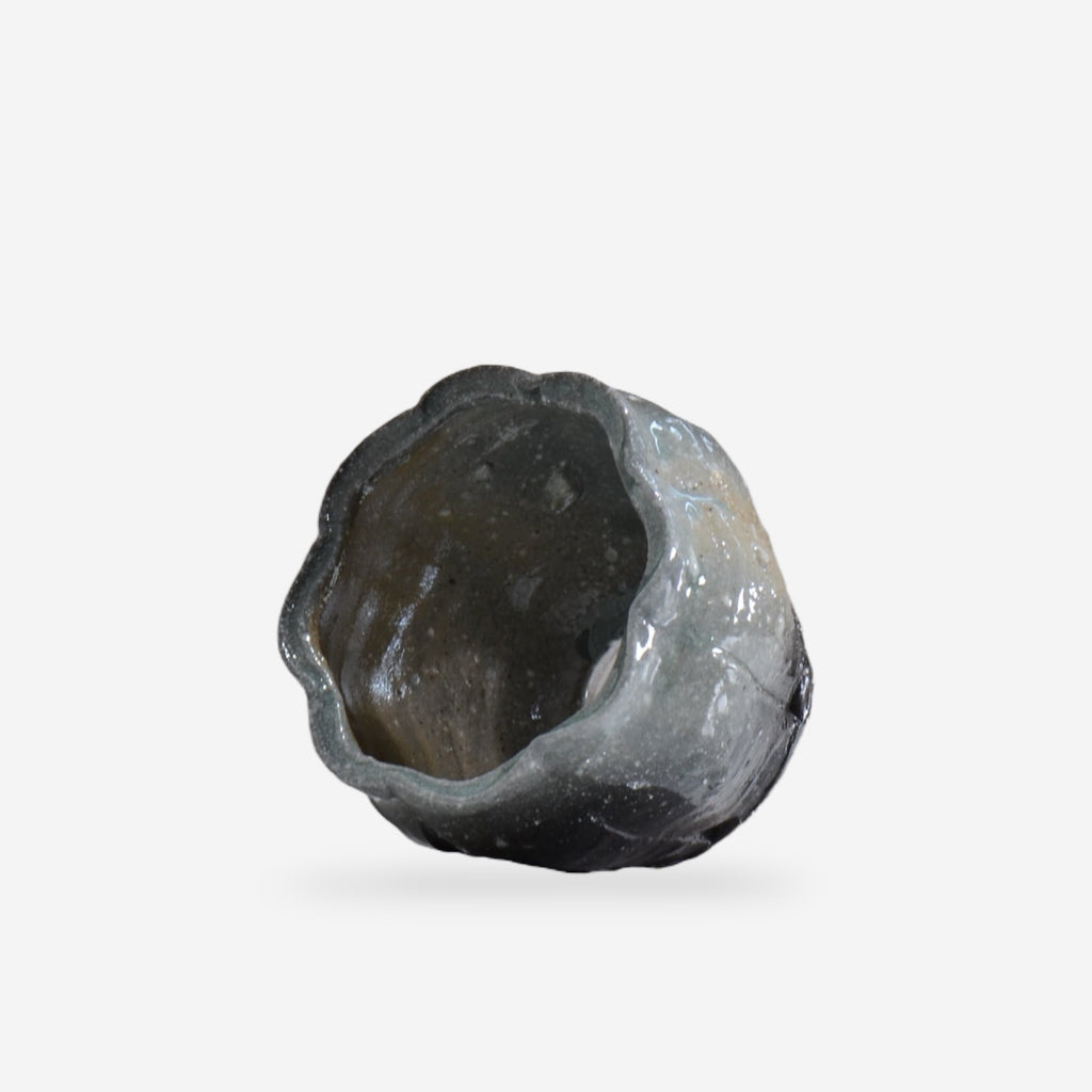 須釜 優子 / 伊賀輪花鉢 / Su04/ 約φ10.8cm / 植木鉢