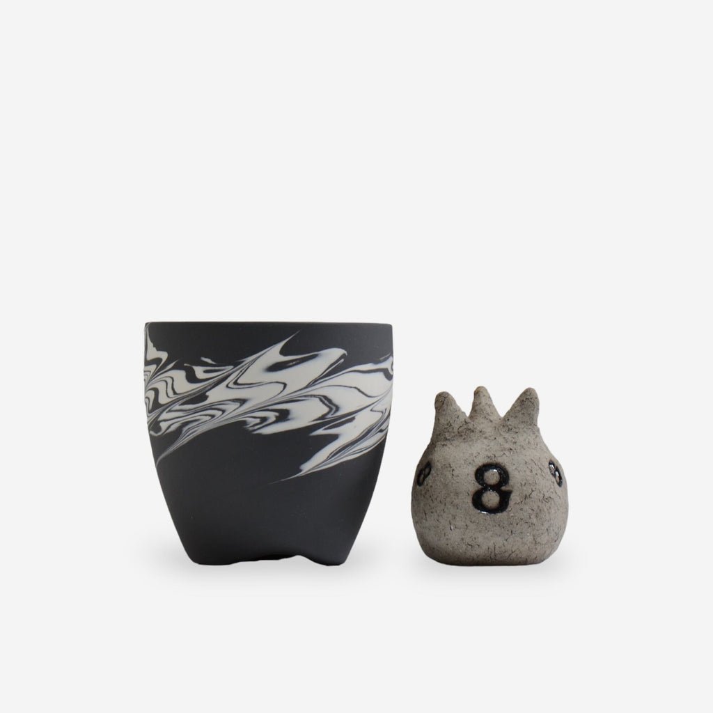山本真郎 / 黒仙-kokusen008 / 約φ11.5cm / 植木鉢