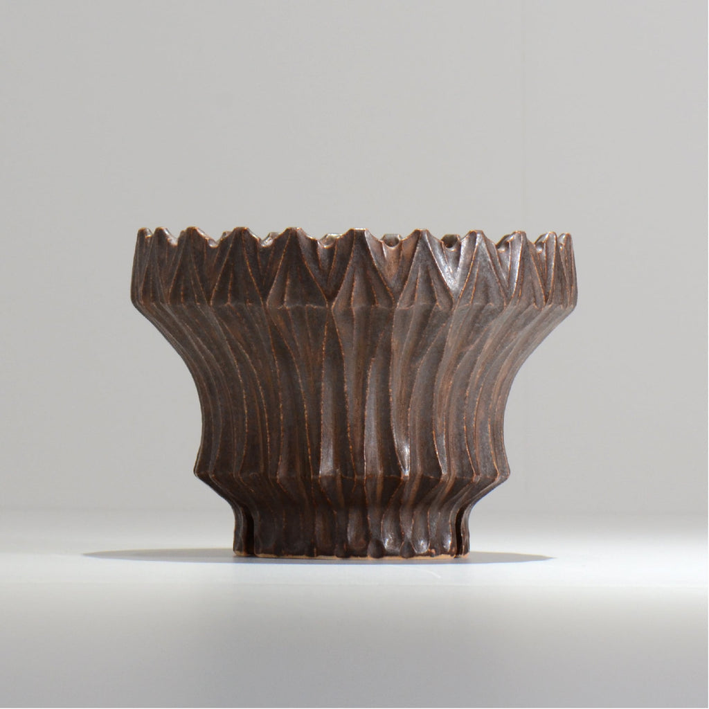 中野 明彦 / KIRIKO‗n10 / 約 φ15cm / L / ダークブラウン / 植木鉢