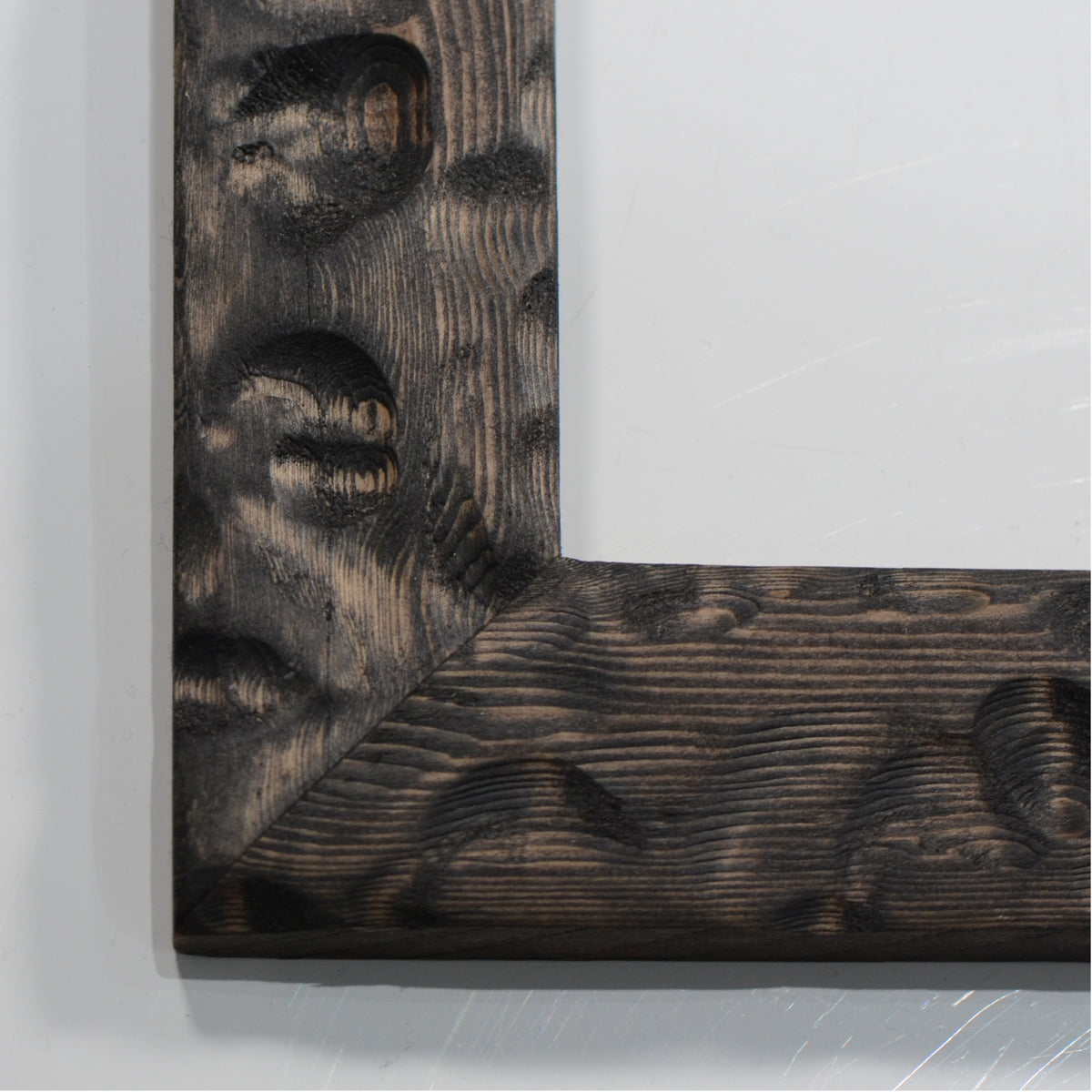 第3ワームホール：com / あぶく杢黒（赤松） /  com03_abl02_xl / W45.8cm × H59.5cm / ビカクシダ額