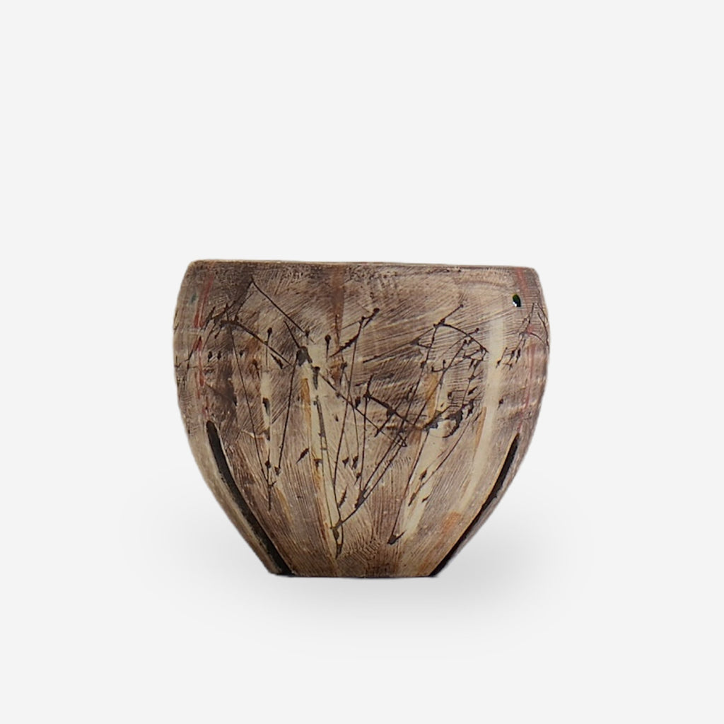 沼野秀章 / 刻む音 02  /   約 φ 9.6 cm  /  植木鉢
