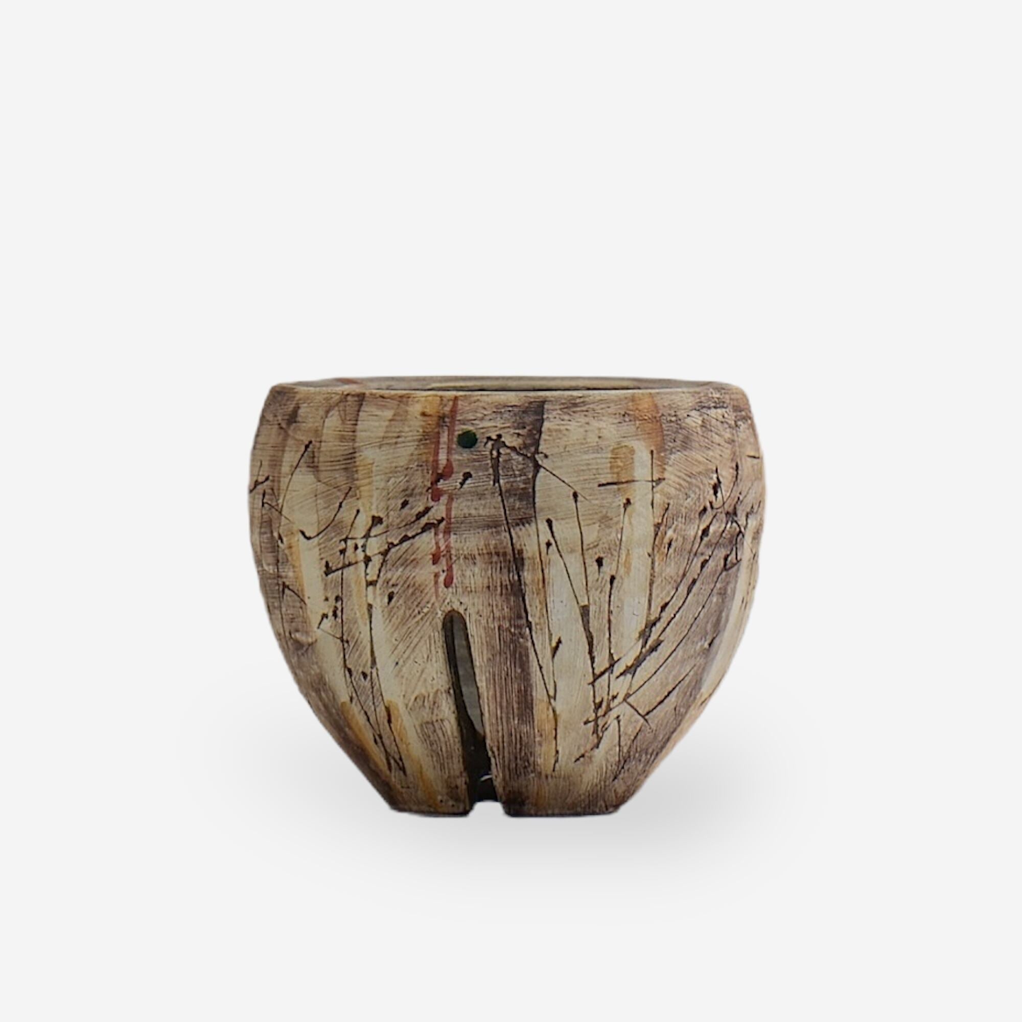 沼野秀章 / 刻む音 02  /   約 φ 9.6 cm  /  植木鉢