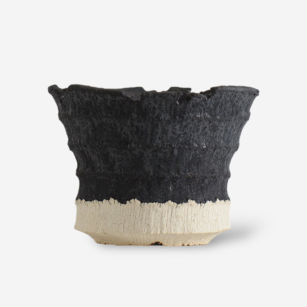 菊地元野 / AVOCADO BORDER ツートン 05 / XL / 約φ16.5cm / 植木鉢