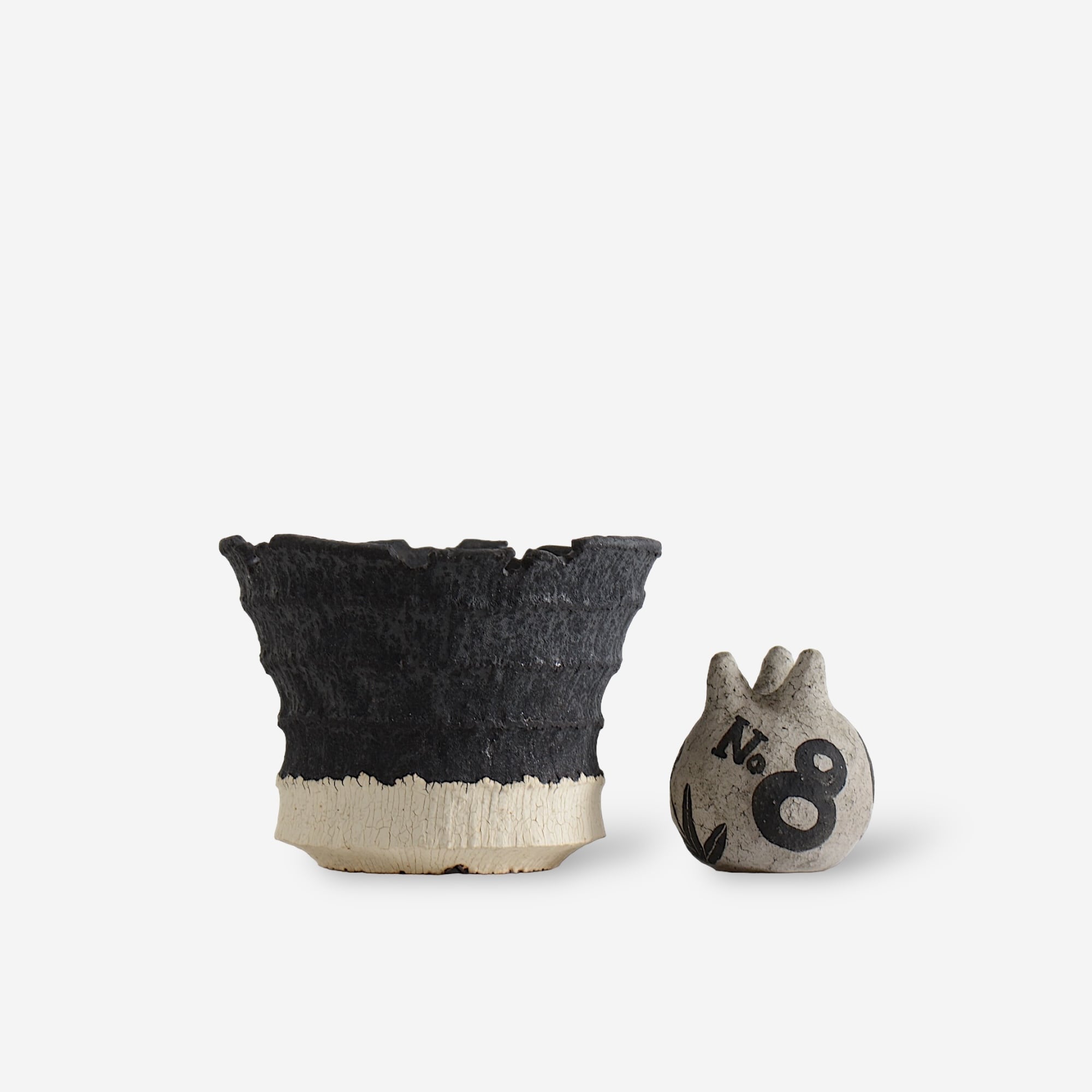 菊地元野 / AVOCADO BORDER ツートン 05 / XL / 約φ16.5cm / 植木鉢