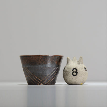 鈴木典子/  folk art  06/ 約 φ13.5cm / 植木鉢