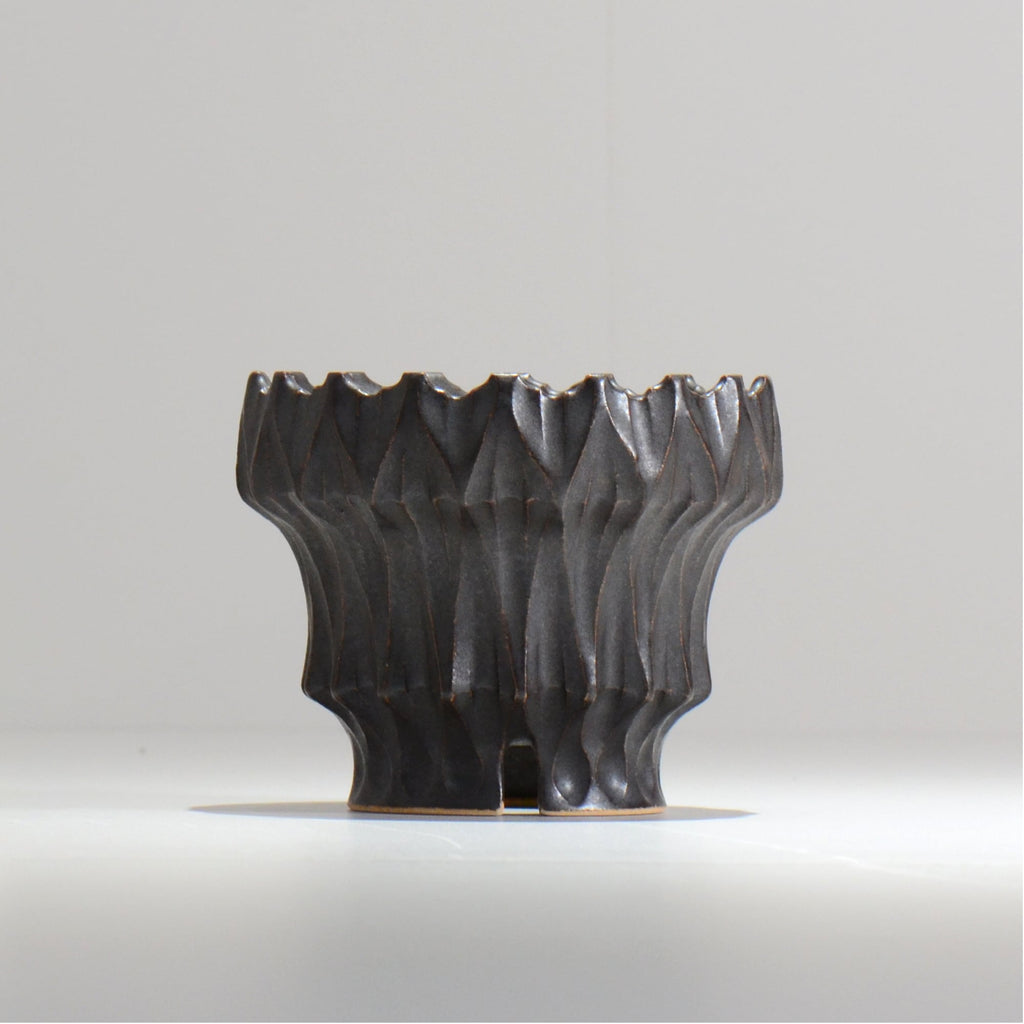 中野 明彦 / KIRIKO‗n01 / 約 φ10.3cm / S / ブラック / 植木鉢