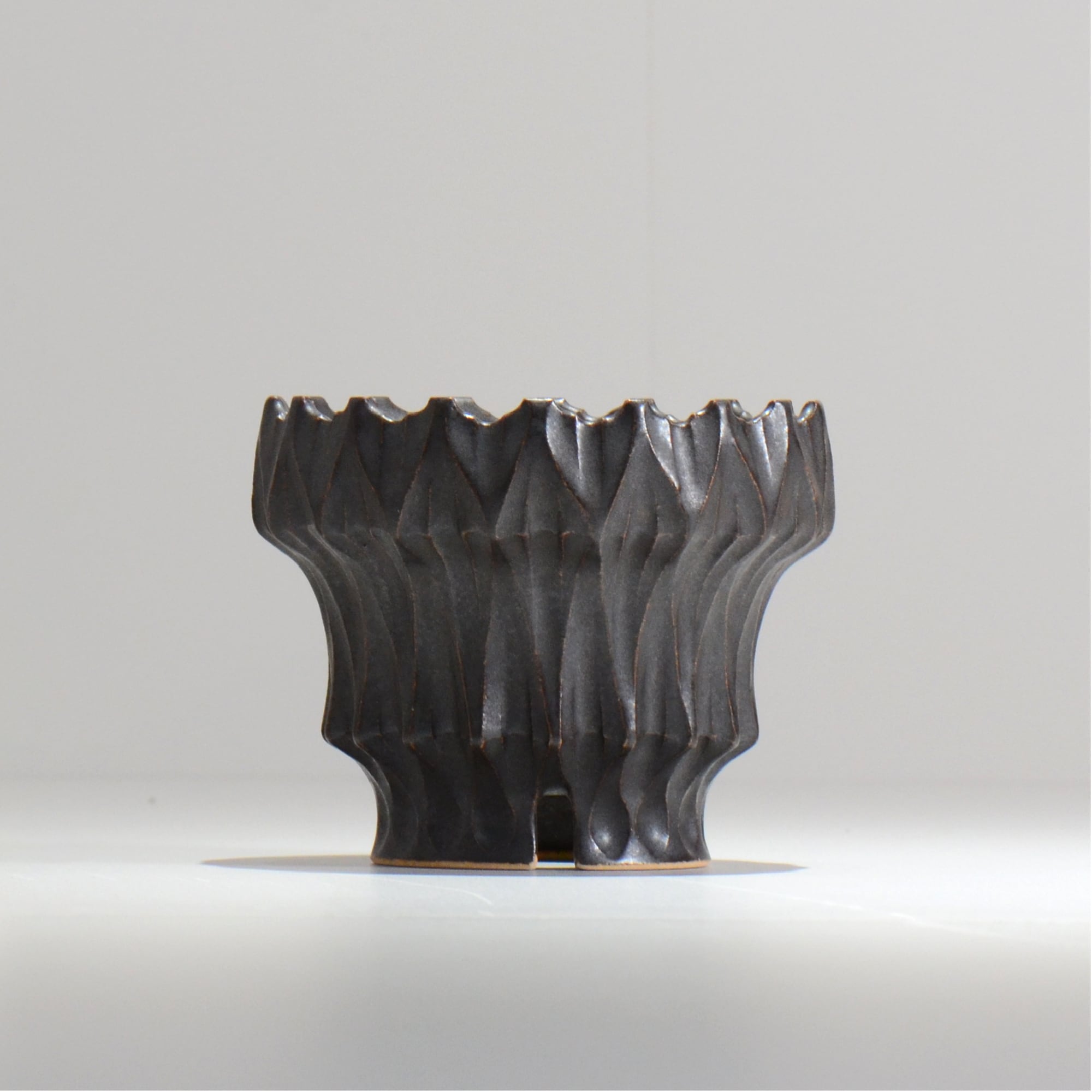 中野 明彦 / KIRIKO‗n01 / 約 φ10.3cm / S / ブラック / 植木鉢