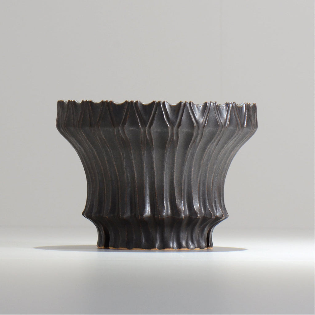 中野 明彦 / KIRIKO‗n05 / 約 φ15.5cm / L / ブラック / 植木鉢